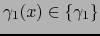 $\gamma_1 (x) \in \{ \gamma_1 \}$