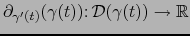 $\partial_{\gamma'(t)} (\gamma(t)) \colon {\cal D} (\gamma (t)) \to
{\mathbb{R}}$