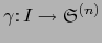 $\gamma \colon I \to {\frak S}^{(n)}$