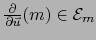 ${ {\partial \over\partial \vec u} (m) \in {\cal
E}_m}$